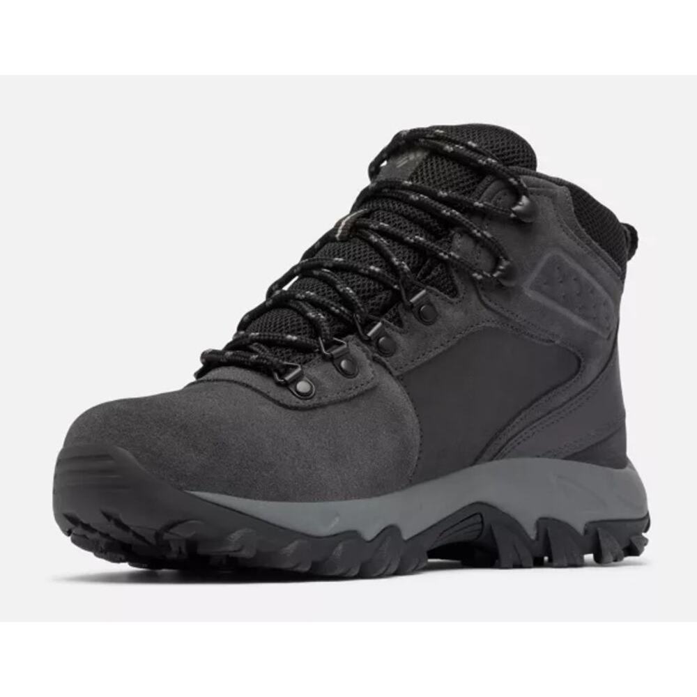 Columbia Mens Newton Ridge Plus ll Hiking Boots US 7.5 Gray Suede Waterproof EUC